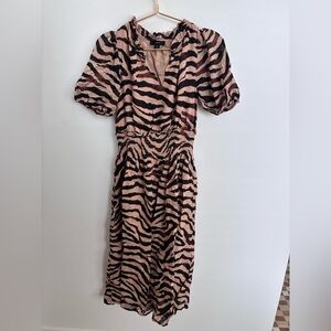 J. Crew Animal Print Midi Dress